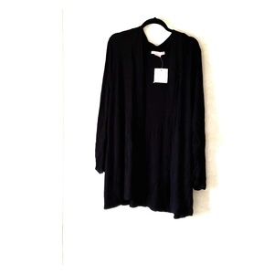 Black open cardigan size 4x
